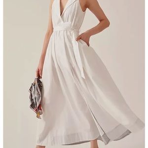 Anthropologie | NWT White Maxi Wrap Dress